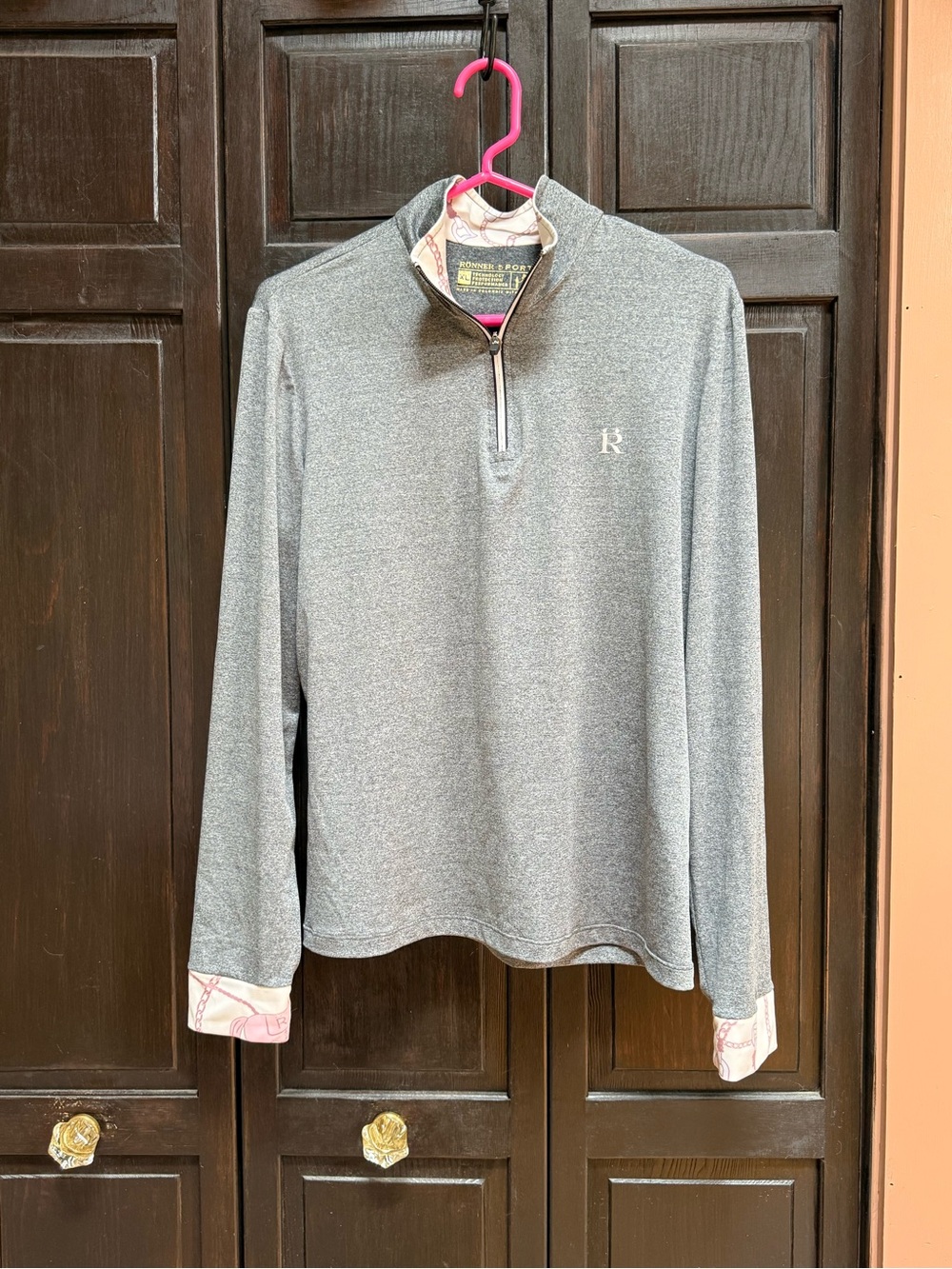 Rodd & Gunn Women’s Heather Gray Quarter-Zip Long Sleeve Top